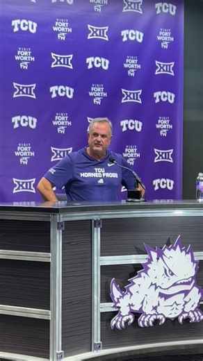 Coach Sonny Dykes talks about the importance of TCU vs Baylor being a protected rivalry. The head coach added that the rivalry game should be played towards the end of the season. #gofrogs #tcufootball | KillerFrogs.com