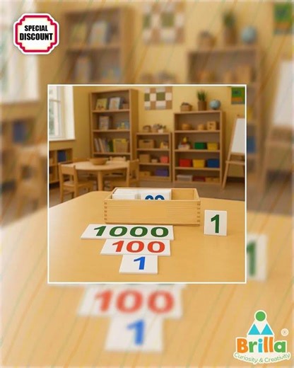 Montessori Large Number Cards 1 to 1000 big Cards with training Video