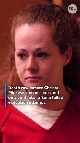 Death row inmate Christa Pike on a ventilator after botched execution