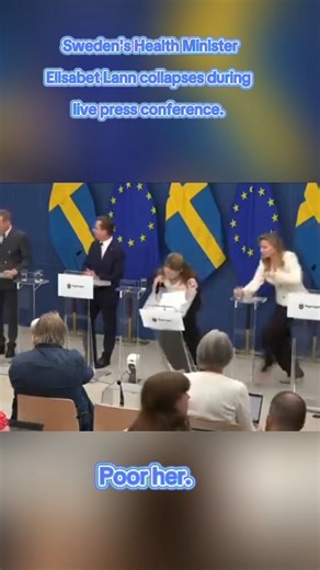 Kawawa naman siya She's Collapse during Live Press Conference. Health Minister of Sweden #collapse | J-Khan Saddalan Atalad