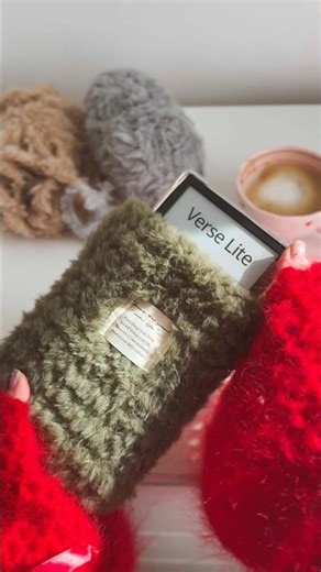 You can create this exact fuzzy book sleeve using my detailed crochet pattern #crochet