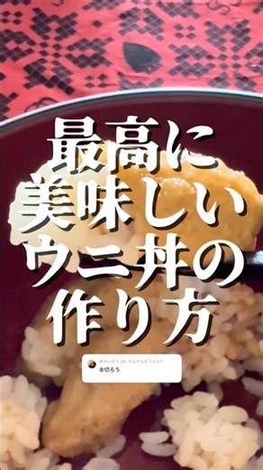 最高に美味しいウニ丼の作り方「水を切るのを忘れてました」容器の付属のプラスチックザルを使えばさらに美味しかったはず #vlog #viral #hokkaido #gourmet