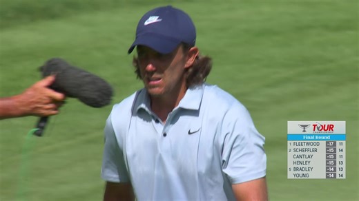 Tommy Fleetwood controls approach to set up birdie on No. 12 at TOUR Championship