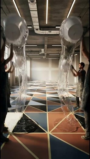 😱 You Won’t Believe This Floor triangle multicolor design #Shorts