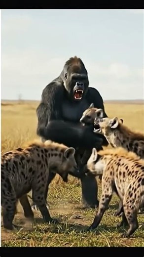 Gorilla vs Hyena: Explosive Wildlife Fight in the USA Jungle!
