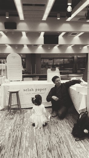 Sarah Shin ✦ Playful, Faithful Stationery | My sweetheart woke up at 6am to help me set up before sunrise 😭 Honestly building this business with my two littles is one of the hardest... | Instagram