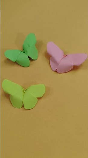 How to make origami butterfly with sticky note | #shorts #origami #papercraft #stickynote