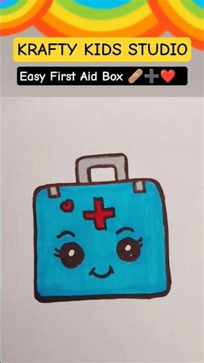 Easy First Aid Box 🩹➕ Drawing For Kids | Simple Step By Step | Drawing Shorts #shorts