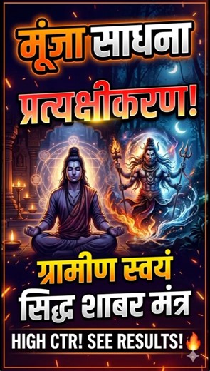 Munja Sadhana: Visualization through Shabar Mantra 🔱 #shorts