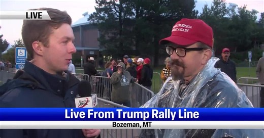 Live from the Trump rally line