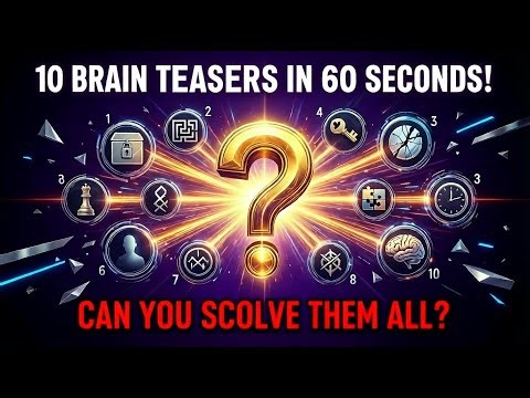 * "99% FAIL: 10 Riddles to Test Your Intelligence! 🧠 | Can You Solve All 10? Brain Teaser Challenge