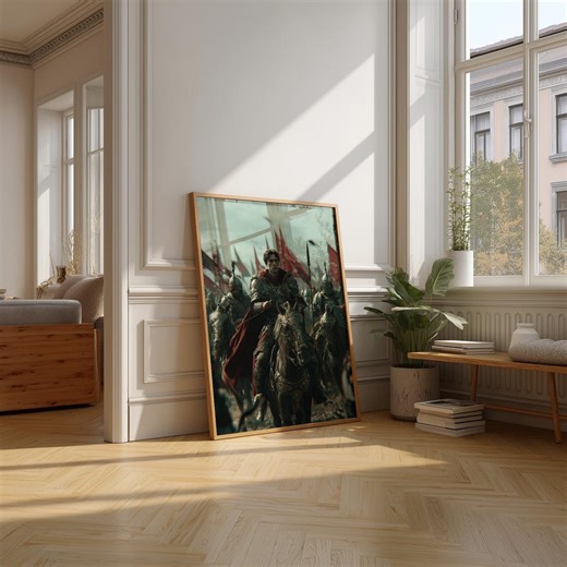 Medieval Knight Art Print, Armored Warrior, Fantasy Home Decor - Etsy