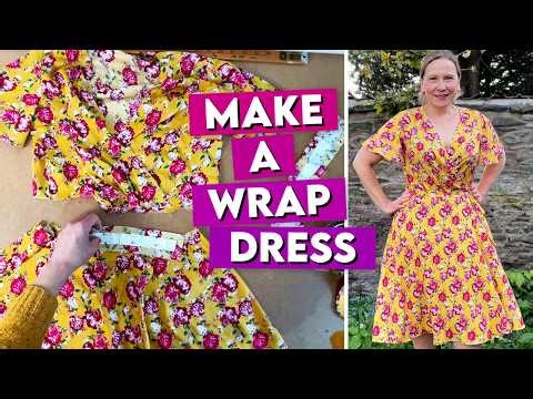 How to make a classic wrap dress - step by step detailed sewing and pattern making tutorial