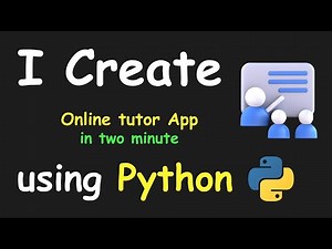 I CREATE ONLINE TUTOR APP IN 2 MIN USING PYTHON & LEARN PYTHON BY BUILDING SIMPLE PROJECTS