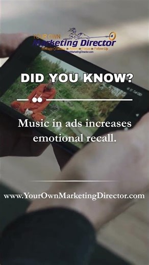 Music in ads increases emotional recall.