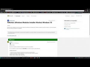 TiWorker.exe (Microsoft Windows 10) VS CPU computer/ FR