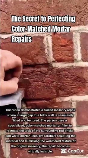The Secret to Perfecting Color-Matched Mortar Repairs