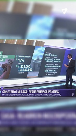 10K views · 32 reactions |  REABRIERON INSCRIPCIONES - El Instituto Provincial de la Vivienda (IPV) presentó el programa "Construyo Mi Casa", que ofrece créditos hipotecarios para familias que ya cuentan con terreno y ahorro previo. - Los interesados ya pueden inscribirse a través del portal web del IPV. #ipv #casa #elsietetv | El Siete Mendoza | Facebook