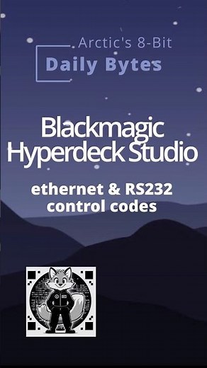 Blackmagic Hyperdeck Studio DVR - Ethernet & RS232 Control Codes #arctics8bit
