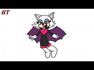 How to Draw Rouge The Bat from Sonic