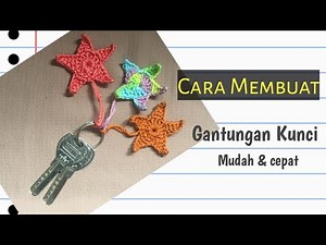 Keychain crochet//Cara membuat gantungan kunci rajut mudah dan cepat