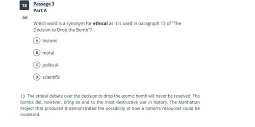 LEAP Practice Questions: High school ELA