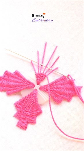 88 reactions · 4 comments | Embroidery tips and tricks with button . . . . . #EmbroideryDesigns #BeautifulStitches #CraftInspiration #HandcraftedBeauty #ArtfulEmbroidery #CreativeNeedlework #ThreadDesigns | Breezy Embroidery | Facebook