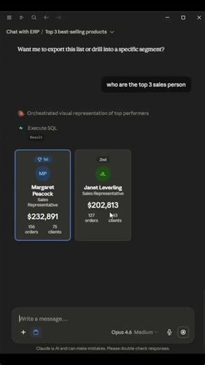Chat with any ERP Data using Claude