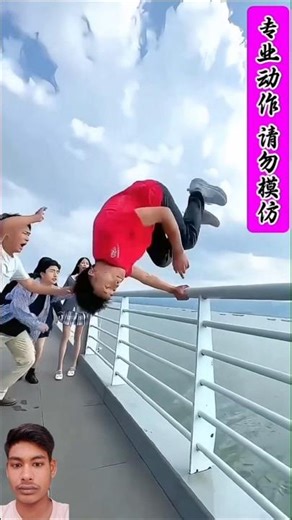 😱 One Mistake = Death! Insane Bridge Stunt#parkour #moments #stunts #foryou #video #10M view #Dan#RV