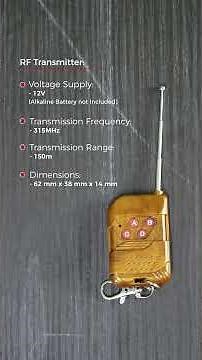 4 Channel RF Remote Transmitter and Receiver