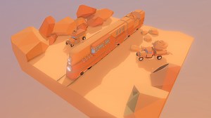 Low Poly Dieselpunk Train - 3D model by BetelgeuseMan