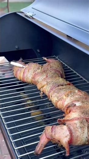 Making a Bacon Wrapped BBQ Rabbit 🐇🔥