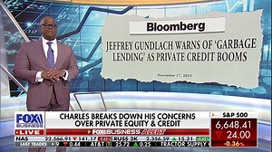 Charles has been discussing his concerns with private equity and credit for months, and yesterday, he was joined by Codie Sanchez, who describes it as "slop". Now, the Bond King, Jeffrey Gundlach, is issuing warnings of "garbage lending" as private credit booms. He joins Charles today at 2PM ET. Don't forget to set your DVR! | Charles Payne