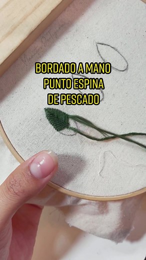 Puntadas básicas para bordar hojas
