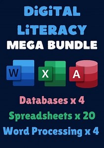 Digital Literacy Mega Bundle - Word Processing, Spreadsheets, Databases 28 Tasks