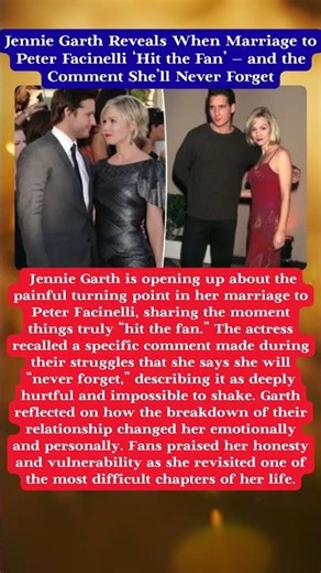 Jennie Garth Reveals When Marriage to Peter Facinelli ‘Hit the Fan’. the Comment She’ll Never Forget