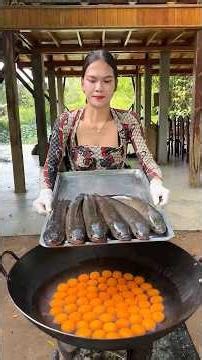 Cooking yummy wash fish with egg deep fried recipe