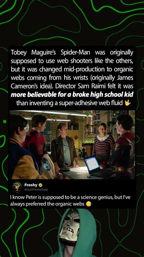 Organic wrist web is not canon in Spider-Man (2002,2021)