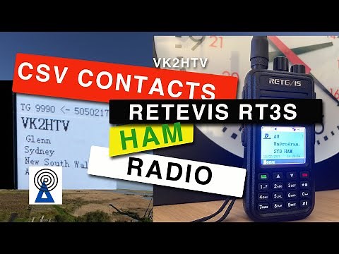 RT3S csv contacts importing to Retevis radio