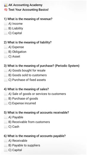 Test Your Accounting Knowledge Quiz 2 #accounting #education #accountancy