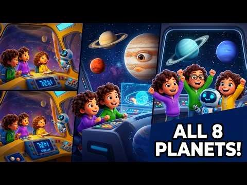 The Great Planet Race! 🚀 All 8 Planets for Kids | Solar System