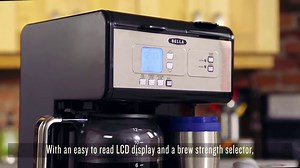 Watch BELLA Single Serve K-CUP Brewer and 12 Cup Coffee Maker, Stainless and Black on Amazon Live