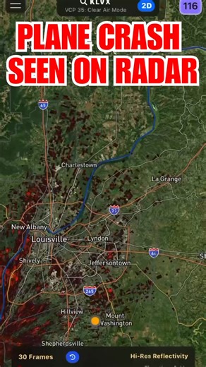 PLANE CRASH SMOKE SEEN ON WEATHER RADAR: The UPS plane crash in Louisville and accompanying smoke plume was detected on two local radars: one operated by the National Weather Service as well as a secondary ‘terminal’ airport Doppler. Smoke extended at least 30 miles away. #alwx #wx #weather #kywx #UPS #louisville | LCtoday