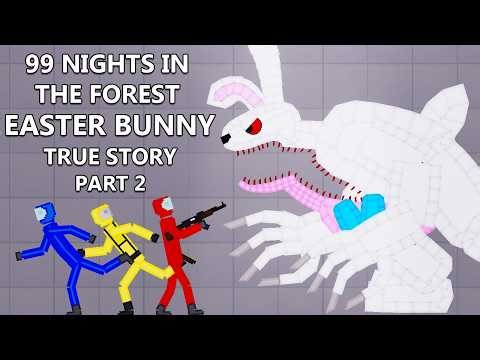 99 Nights In The Forest: EVIL EASTER BUNNY True Story In Melon Playground Part 2 - People Playground