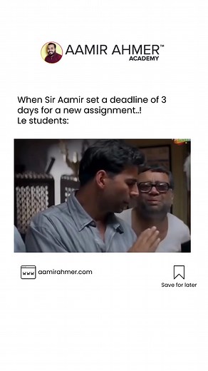 POV: Tayari ho Zero, aur Deadline mile bs 3 din ki 😂😎 . #aamirahmeracademy #aaa_army #memeday | Aamir Ahmer Academy