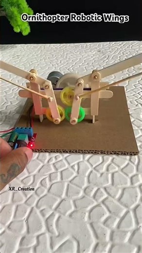 Ornitho Robotic wings Mechanism ⚡🔌🔥 #simple #amazing #hacks #ideas #schoolproject #experiment