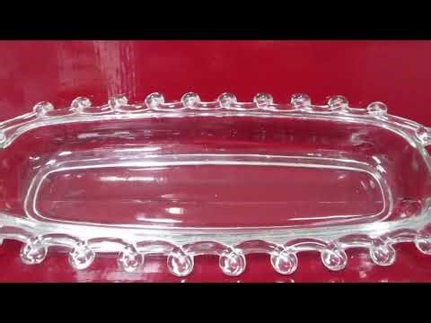 Vintage Heisey Lariat Clear Glass Celery 12 in Vegetable Dish Pattern #1540 MINT