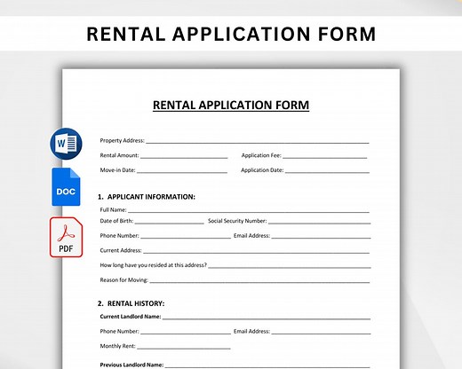 Editable Rental Property Application Form. Landlord Rental Application. Tenant Rental Application. Lease Application Landlord Form PDF. WORD - Etsy
