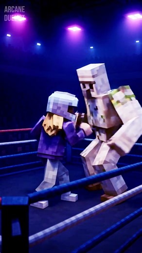 Boxing match with iron golem
