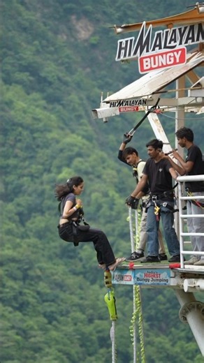 India's highest bungy jumping in Rishikesh ✨#adventure #shorts #trandingshorts #viral #bungyjumping